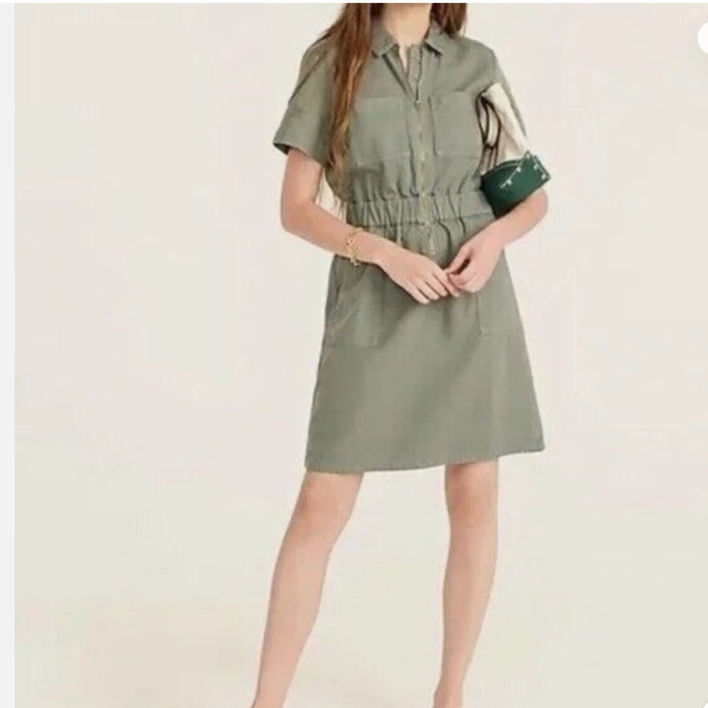 Jcrew zip-front chino dress size 8